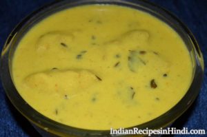 besan kadhi recipe, kadhi image, बेसन की कढ़ी