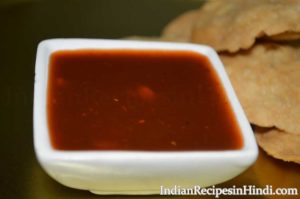 imli ki lal meethi chatni, tamarind chutney recipe image, इमली की चटनी