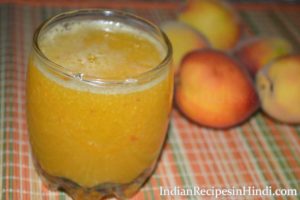 peach juice, aadu juice recipe image, आड़ू का जूस