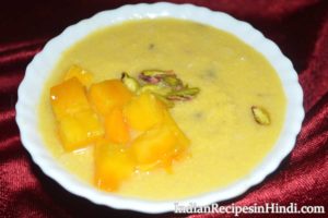 mango kheer, aam ki kheer, आम की खीर