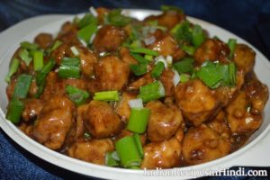 soyabean manchurian image, सोयाबीन मंचूरियन, soya vadi manchurian dry