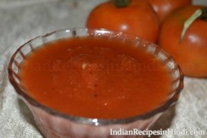 tomato sauce image, टोमेटो सॉस रेसिपी, tomato ketchup recipe in Hindi