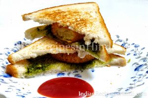 aloo tikki bread sandwich